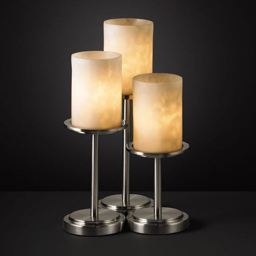 Justice Designs - CLD-8797-10-NCKL - Three Light Table Lamp - Clouds - Brushed Nickel