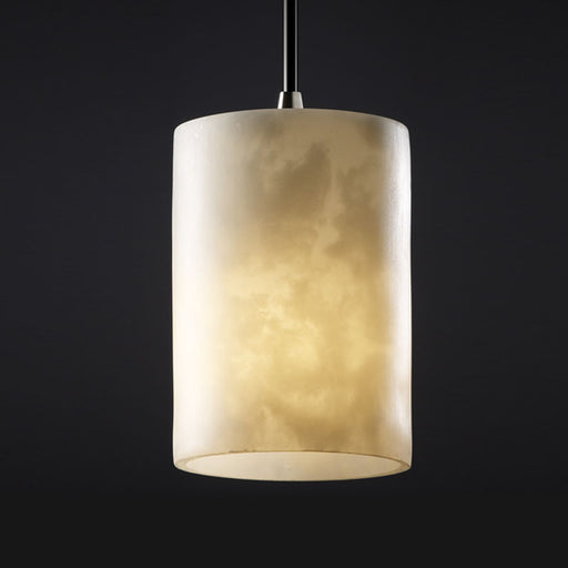 Justice Designs - CLD-8815-10-NCKL - One Light Pendant - Clouds - Brushed Nickel