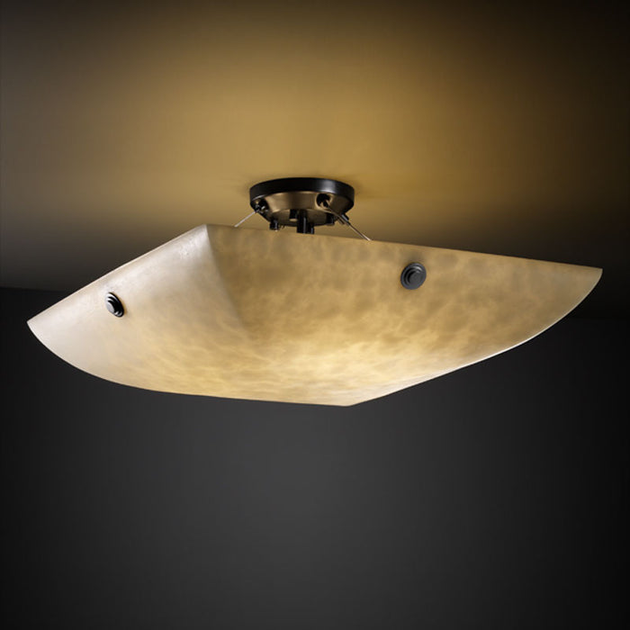 Justice Designs - CLD-9651-25-MBLK-F6 - Semi-Flush Mount - Clouds - Matte Black