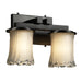 Justice Designs - GLA-8772-16-WTFR-MBLK - Two Light Bath Bar - Veneto Luce™ - Matte Black