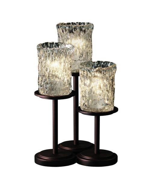 Justice Designs - GLA-8797-16-CLRT-DBRZ - Three Light Table Lamp - Veneto Luce™ - Dark Bronze