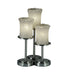 Justice Designs - GLA-8797-16-WHTW-NCKL - Three Light Table Lamp - Veneto Luce™ - Brushed Nickel