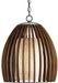 Currey and Company - 9099 - One Light Pendant - Carling - Old Iron/Polished Fruitwood