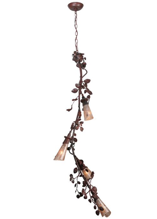 Meyda Tiffany - 114383 - Four Light Chandelier - Vinca Vine - Rust