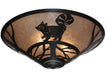 Meyda Tiffany - 110553 - Three Light Flushmount - Racoon On The Loose - Nickel