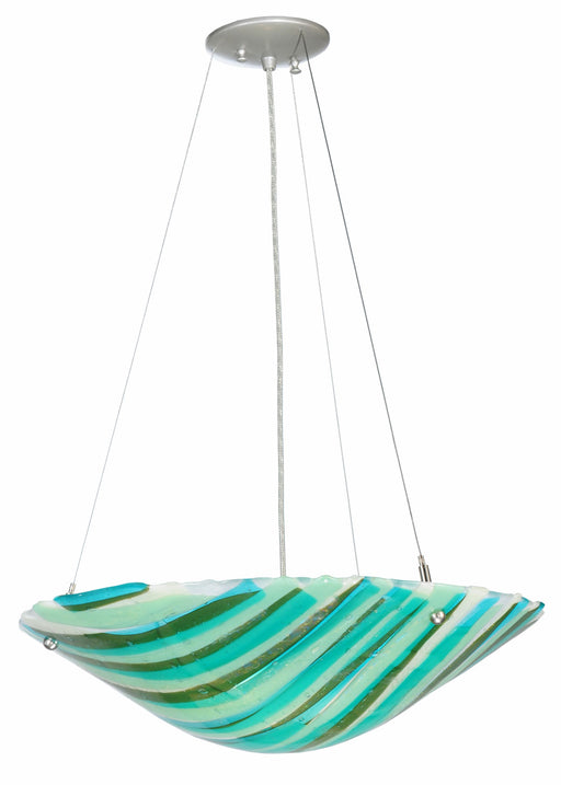Meyda Tiffany - 112101 - Three Light Inverted Pendant - La Spiaggia - Nickel