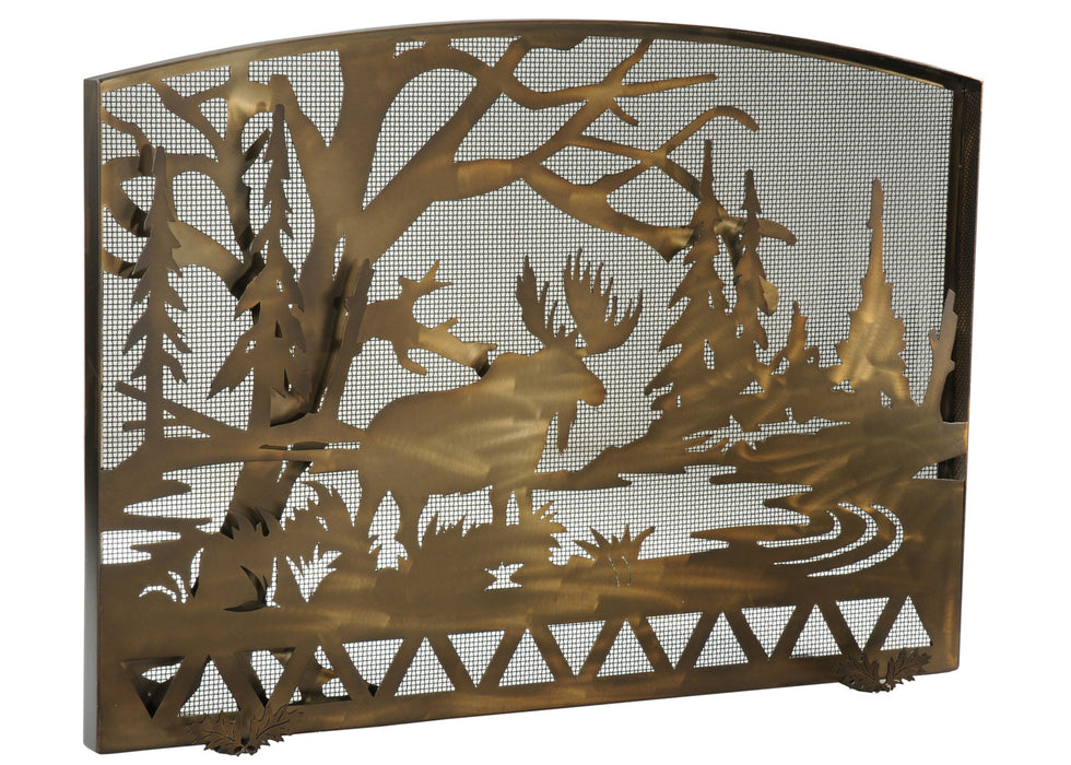Meyda Tiffany - 113045 - Fireplace Screen - Moose Creek - Antique Copper