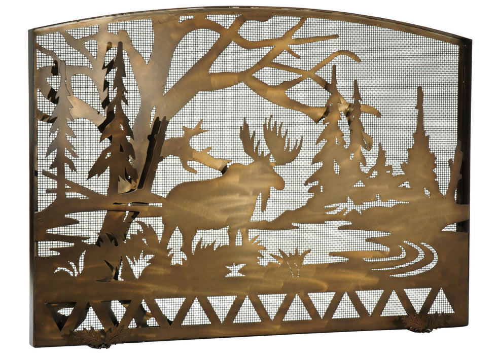 Meyda Tiffany - 113069 - Fireplace Screen - Moose Creek - Antique Copper