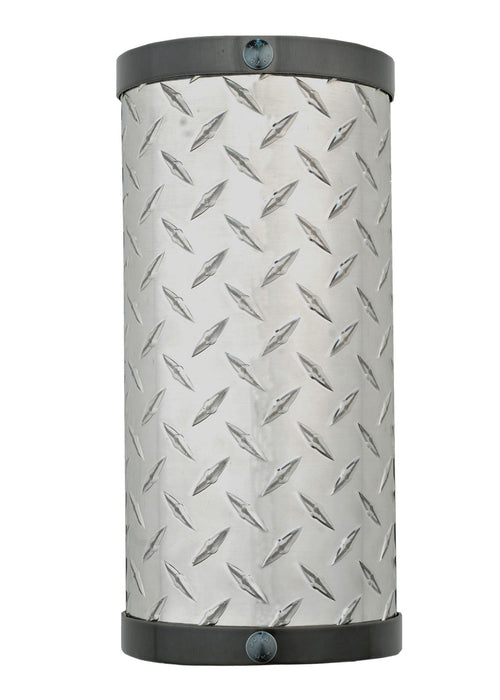 Meyda Tiffany - 108693 - Two Light Wall Sconce - Diamond Turbine - Black Chrome,Stainless Steel