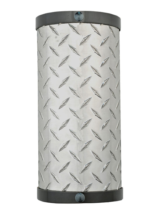 Meyda Tiffany - 108693 - Two Light Wall Sconce - Diamond Turbine - Black Chrome,Stainless Steel