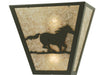 Meyda Tiffany - 112770 - Two Light Wall Sconce - Running Horse - Wrought Iron