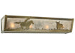Meyda Tiffany - 113548 - Four Light Vanity - Cowboy & Steer - Antique Copper