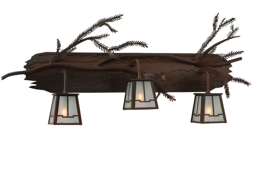 Meyda Tiffany - 113088 - Three Light Wall Sconce - Pine Branch - Red Rust,Wrought Iron