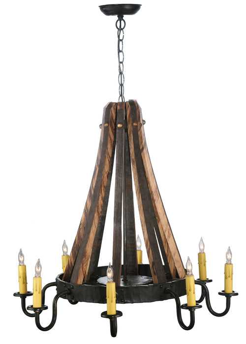 Meyda Tiffany - 113361 - Eight Light Chandelier - Barrel Stave - Rust