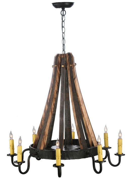 Meyda Tiffany - 113361 - Eight Light Chandelier - Barrel Stave - Rust