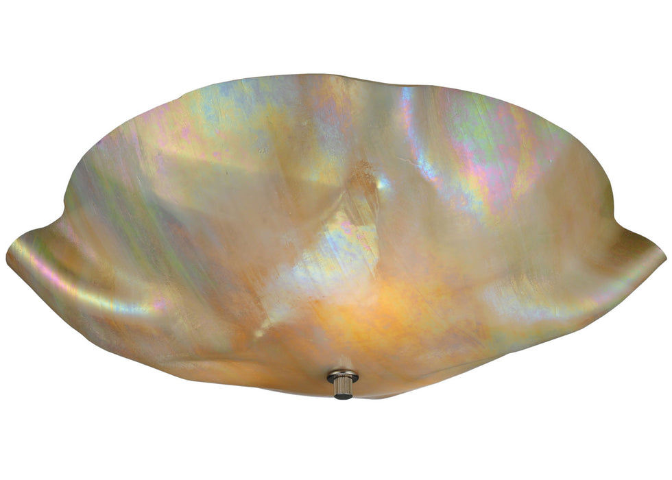 Meyda Tiffany - 114167 - Three Light Flushmount - Metro - Chrome