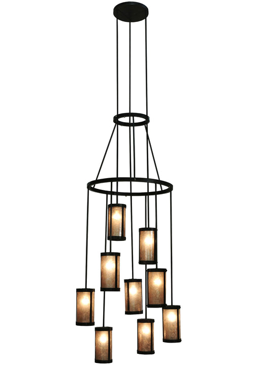 Meyda Tiffany - 115771 - Nine Light Chandelier - Cartier - Costello Black/Silver Mica