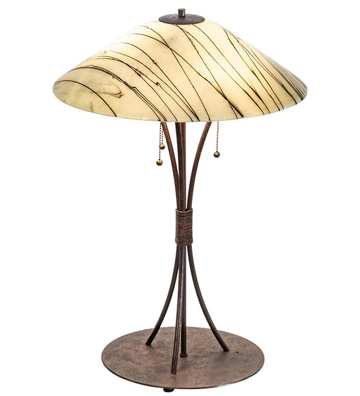 Meyda Tiffany - 117160 - Three Light Table Lamp - Metro Fusion - Rust