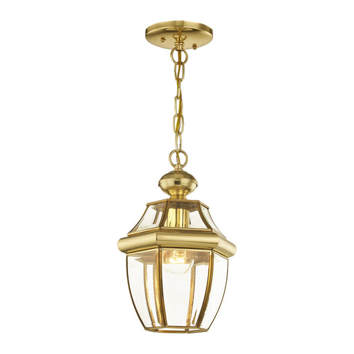 Livex Lighting - 2152-02 - One Light Outdoor Pendant - Monterey - Polished Brass