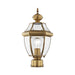 Livex Lighting - 2153-01 - One Light Outdoor Post-Top Lanterm - Monterey - Antique Brass
