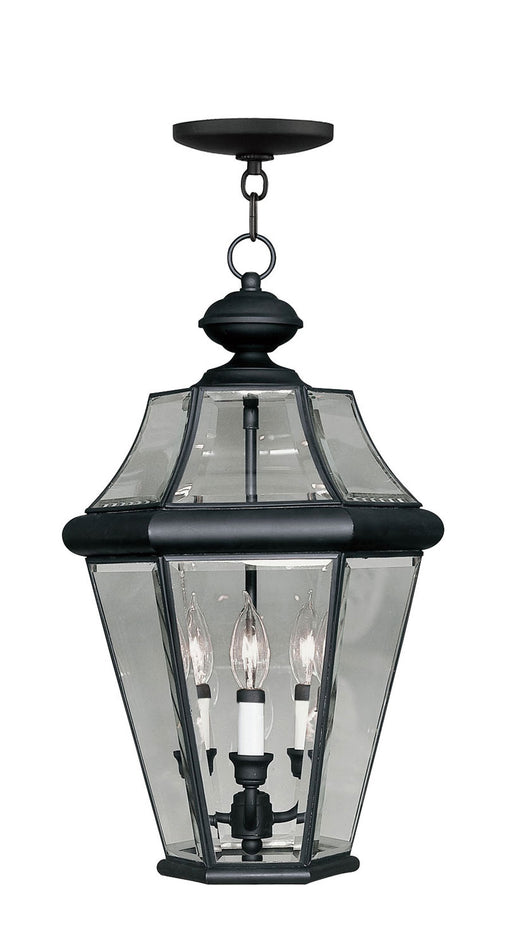 Livex Lighting - 2365-04 - Three Light Outdoor Pendant - Georgetown - Black