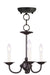 Livex Lighting - 4153-04 - Three Light Mini Chandelier - Home Basics - Black