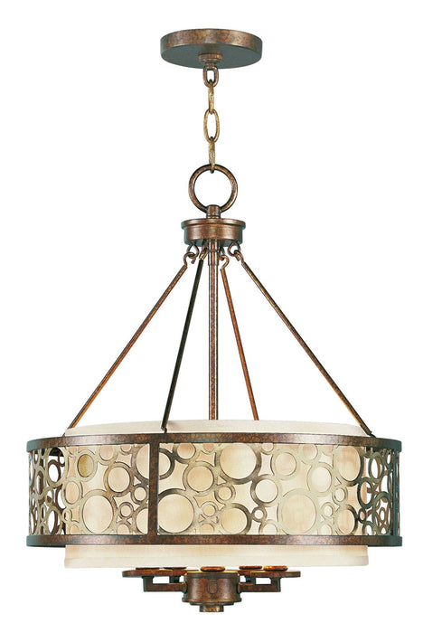 Livex Lighting - 8675-64 - Five Light Chandelier - Avalon - Palacial Bronze w/ Gilded Accents