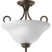 Progress Lighting - P3460-20 - Two Light Close-to-Ceiling - Etched Glass - Antique Bronze