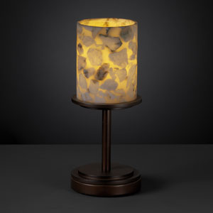 Justice Designs - ALR-8798-10-DBRZ - One Light Table Lamp - Alabaster Rocks! - Dark Bronze