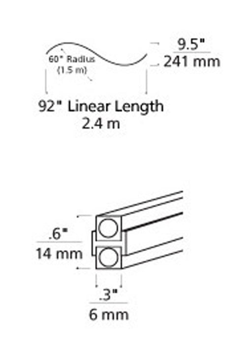 Tech Lighting - 700MOBHSC60S - Pre-Bent S Curve MonoRail - Horizontal - Satin Nickel