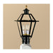 Norwell Lighting - 2234-BL-CL - Three Light Post Mount - Lexington Medium Post - Black