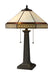 Elk Home - D1858 - Two Light Table Lamp - Stone Filigree - Tiffany Bronze