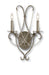Currey and Company - 5980 - Two Light Wall Sconce - Crystal Lights - Silver Leaf
