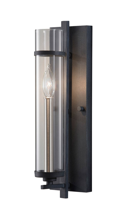 Generation Lighting - WB1560AF/BS - One Light Wall Sconce - Ethan - Antique Forged Iron / Brushed Steel