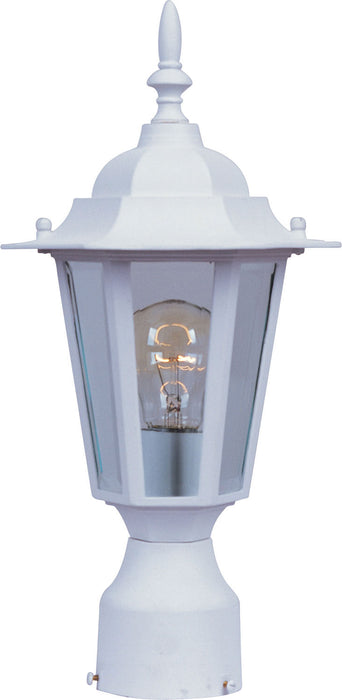 Maxim - 3001CLWT - One Light Outdoor Pole/Post Lantern - Builder Cast - White