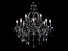Avenue Lighting - HF1039-BLK - 12 Light Chandelier - Onyx Ln. - Black Crystal