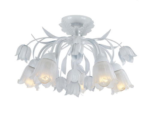 Crystorama - 4810-WW - Five Light Ceiling Mount - Southport - Wet White