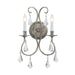 Crystorama - 5012-OS-CL-MWP - Two Light Wall Mount - Ashton - Olde Silver