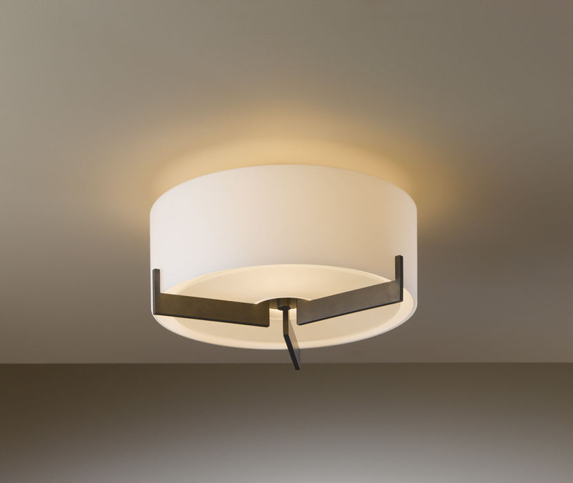 Hubbardton Forge - 126401-SKT-07-GG0218 - One Light Semi-Flush Mount - Axis - Dark Smoke