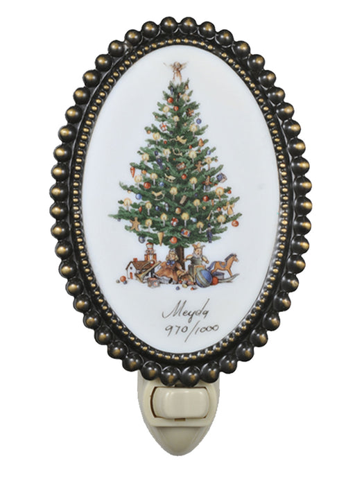 Meyda Tiffany - 107252 - One Light Night Light - Christmas - Antique,Antique Brass