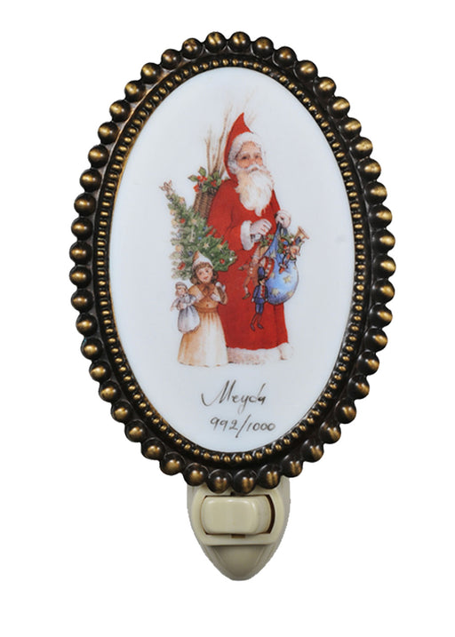 Meyda Tiffany - 107253 - One Light Night Light - Christmas - Antique,Antique Brass