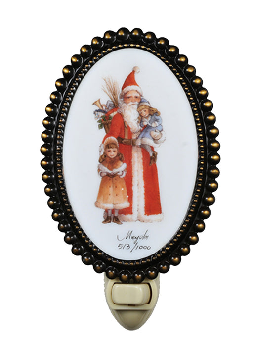 Meyda Tiffany - 107257 - One Light Night Light - Christmas - Antique,Antique Brass