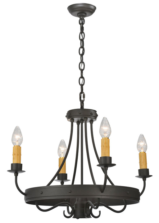 Meyda Tiffany - 112633 - Five Light Chandelier - Franciscan - Wrought Iron