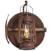 Meyda Tiffany - 114829 - One Light Wall Sconce - Miner`S Lantern - Red Rust
