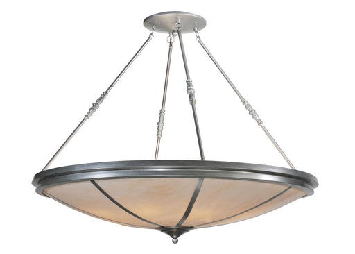 Meyda Tiffany - 114904 - Eight Light Semi-Flushmount - Commerce - Nickel Faux Alabaster Acrylic Sb In