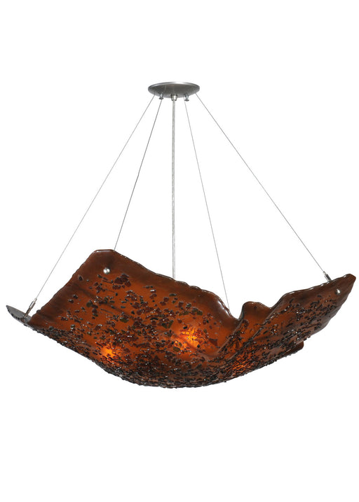 Meyda Tiffany - 119569 - Four Light Pendant - Metro Fusion - Amber/Amber Green Black Frit