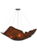 Meyda Tiffany - 119569 - Four Light Pendant - Metro Fusion - Amber/Amber Green Black Frit