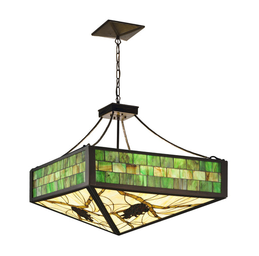 Meyda Tiffany - 120537 - Four Light Pendant - Pinecone - Antique Copper