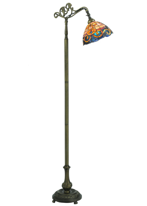 Meyda Tiffany - 120578 - Bridge Arm Floor Lamp - Saturday Morning - Antique