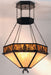 Meyda Tiffany - 48515 - Six Light Inverted Pendant - Mountain Pine - Black/ Ha Bai